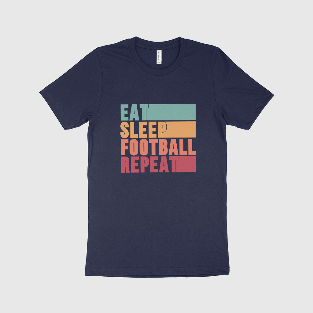 Eat Sleep Football Unisex Jersey T-Shirt Made in USA