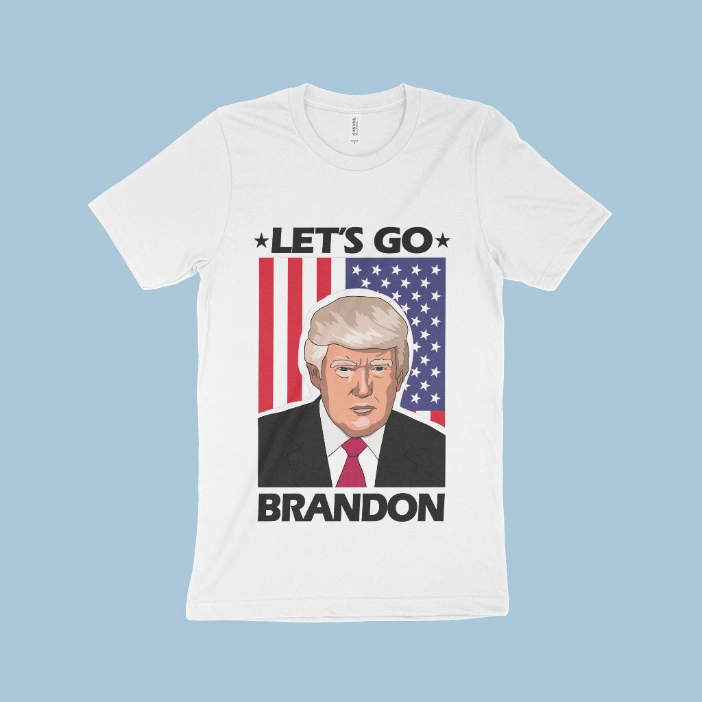 Let's Go Brandon US Flag T-Shirt - Funny Trump T-Shirt - Trump Apparel 