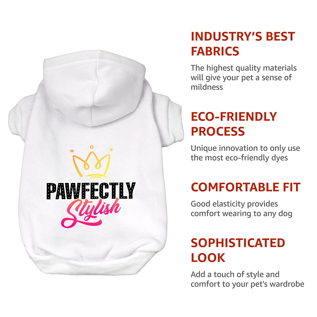 Pawfectly Stylish Dog Hoodie - Crown Dog Coat - Printed Dog Clothing