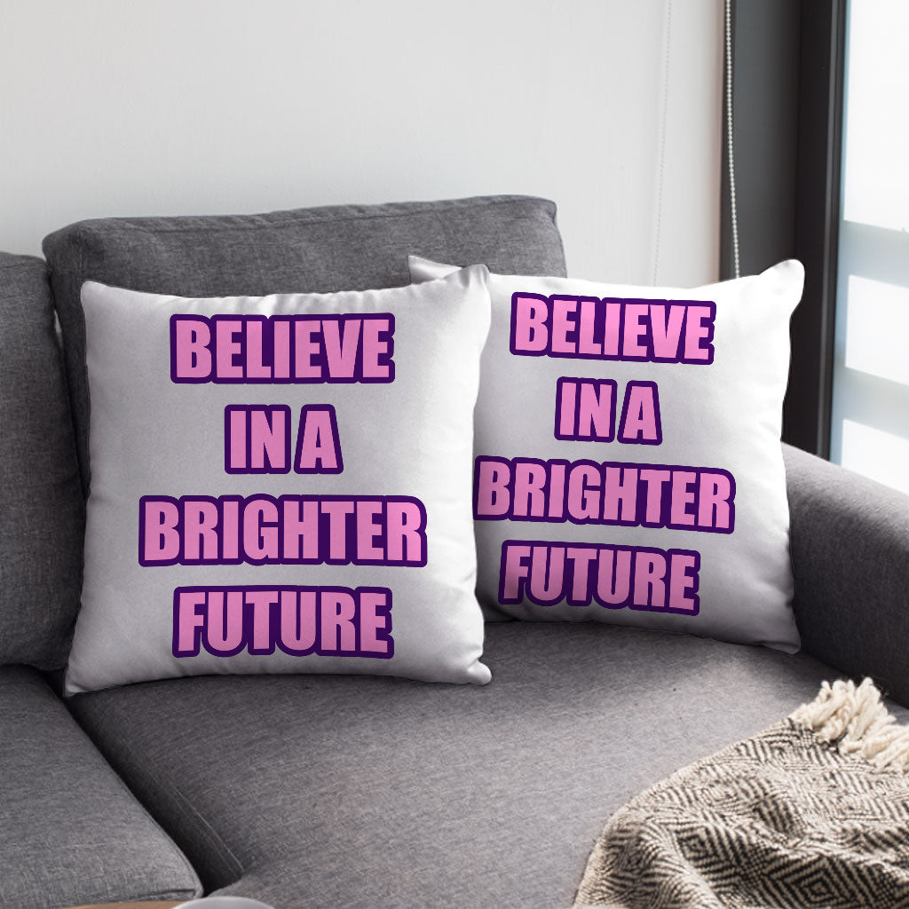 Believe Square Pillow Cases - Cool Pillow Covers - Graphic Pillowcases