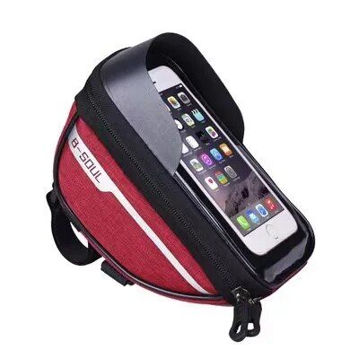 Waterproof Top Tube Bike Bag with Touch Screen Phone Holder