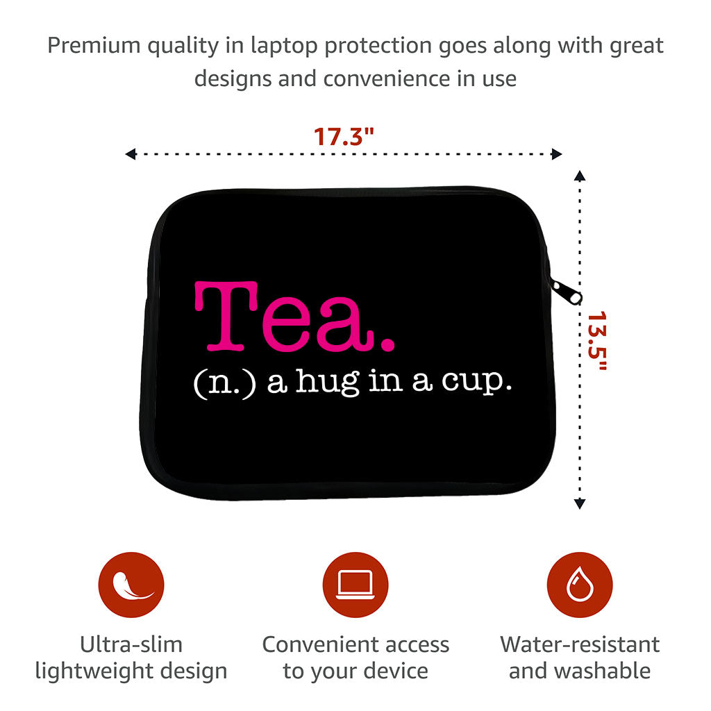 Tea Lover HP 16" Sleeve - Funny Design Laptop Sleeve - Best Print Laptop Sleeve with Zipper