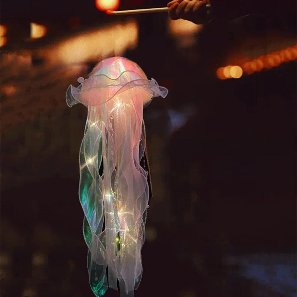 Enchanting Jellyfish Night Light - Portable Flower Lamp for Bedroom and Home Decor