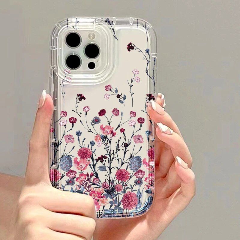 Love Heart Transparent Phone Case for Various Samsung Models