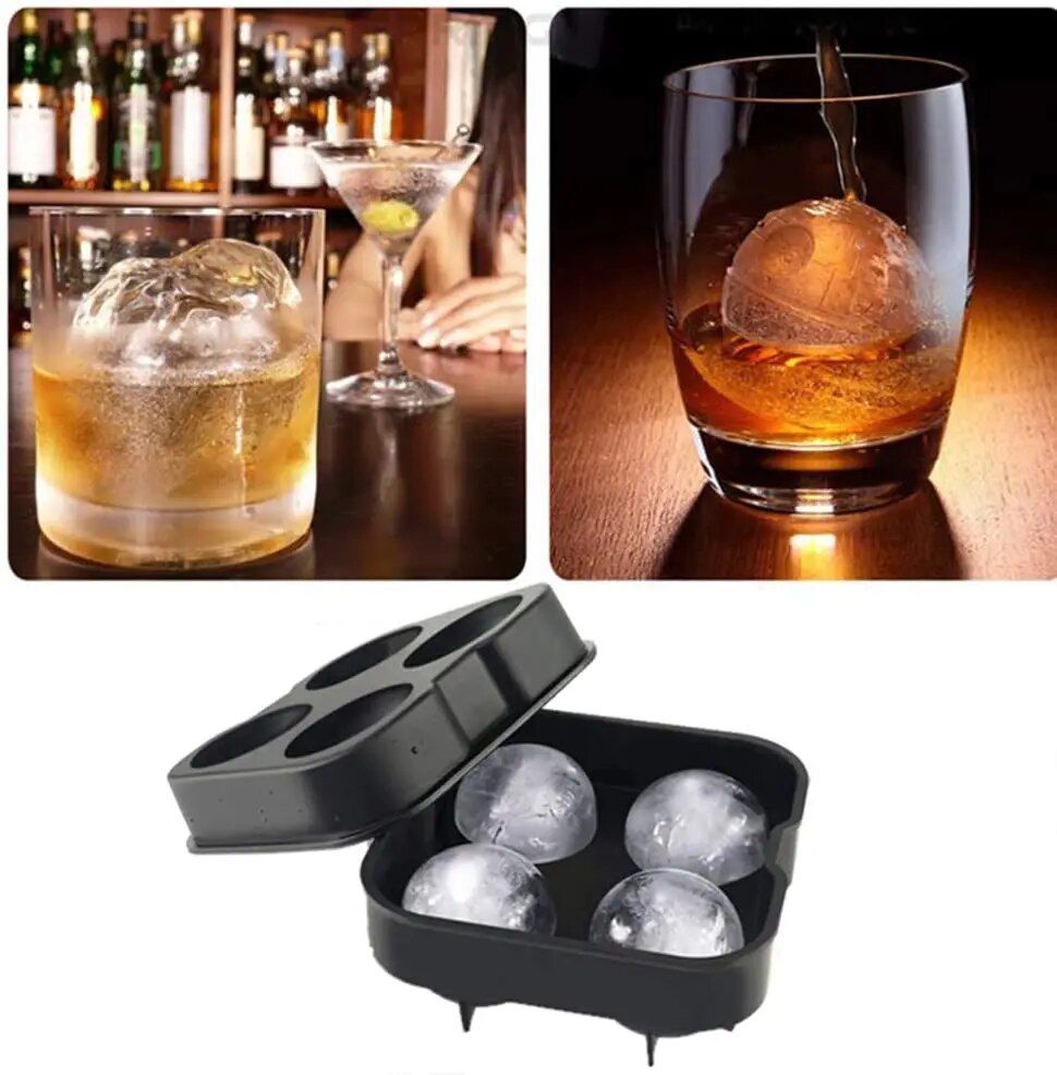 Deluxe Diamond-Shape Silicone Ice Cube Tray with Lid