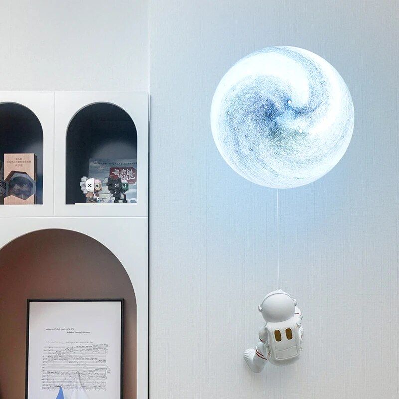 Lustrous Copper Moon LED Wall Lamp