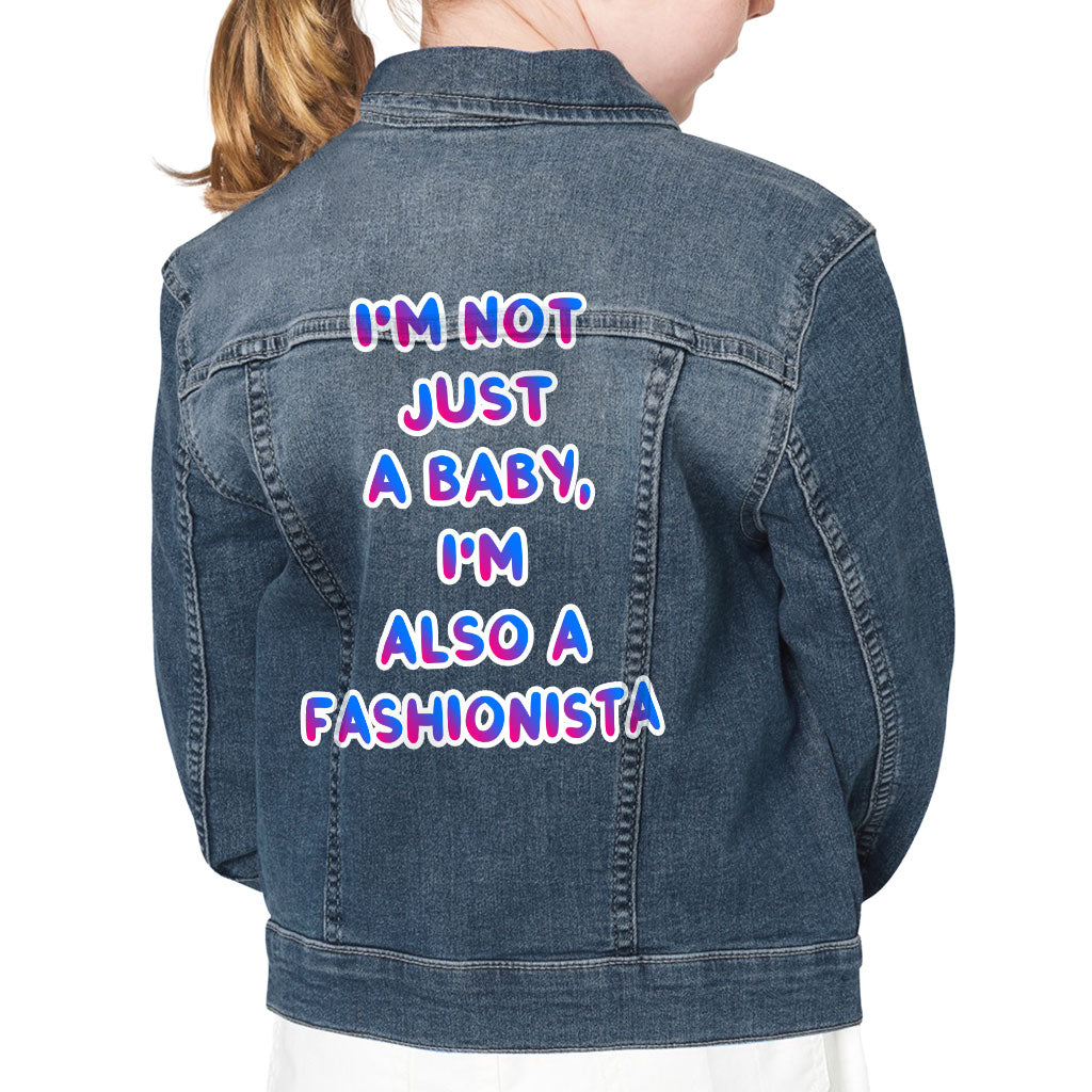 Fashionista Kids' Denim Jacket - Cute Jean Jacket - Best Design Denim Jacket for Kids