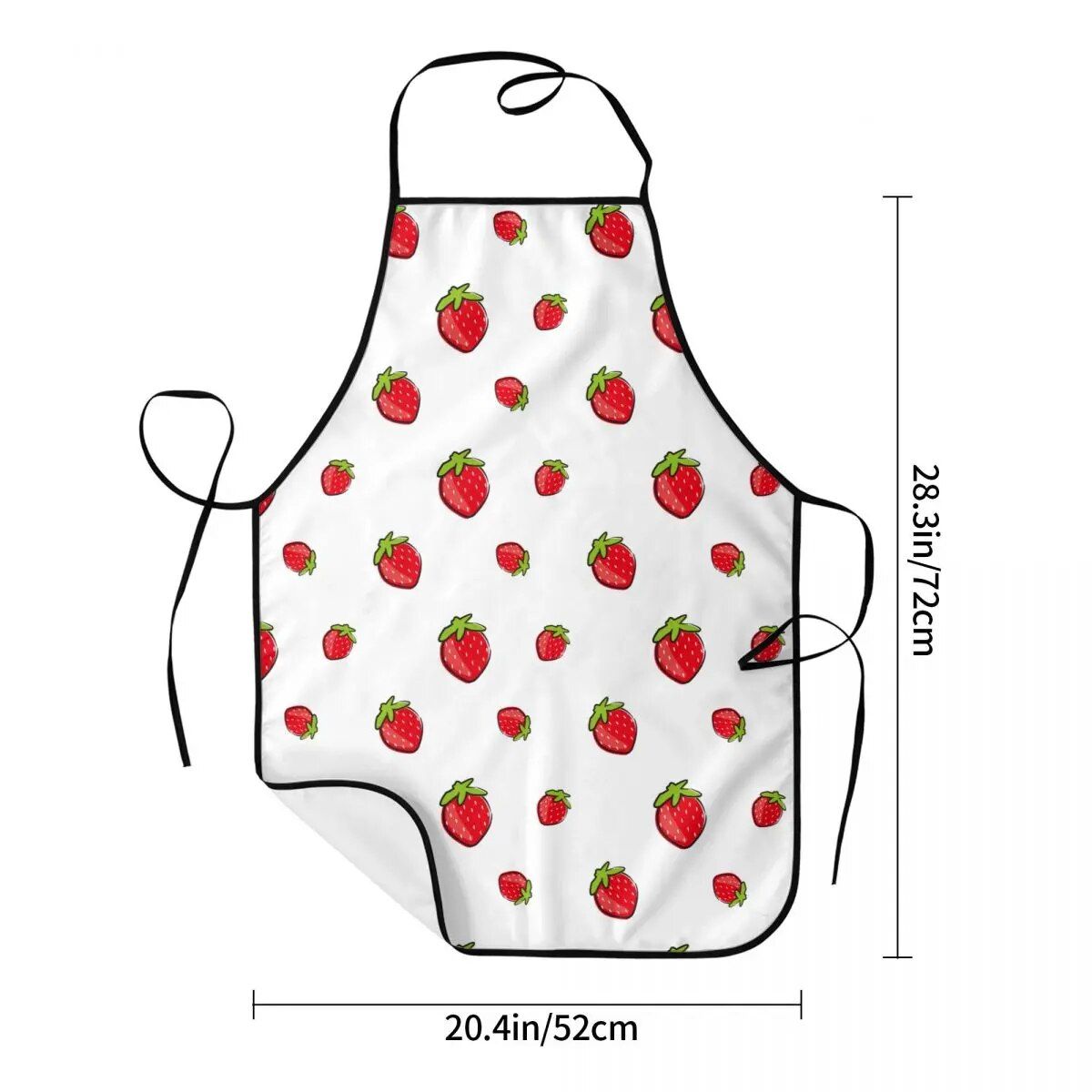 Charming Strawberry Sleeveless Apron for Kitchen & Cleaning