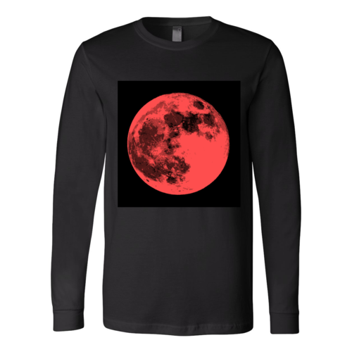 Contemporary Moon Long Sleeve Men's Jersey Tee