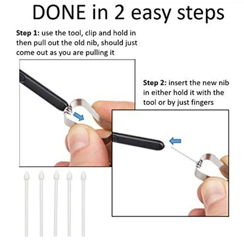 Tablet Stylus Touch Pen Tips with Removal Tweezers - Suitable for Samsung Galaxy Note & Tab Series