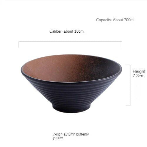 Japanese Porcelain Ramen & Noodle Bowl - Eco-Friendly, Large Ceramic Serving Dish