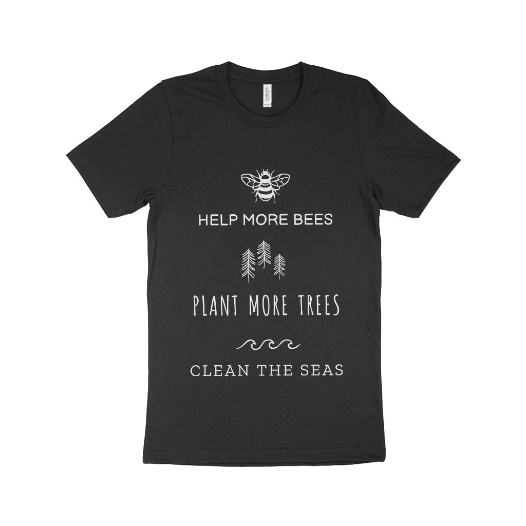 Help More Bees Unisex Jersey T-Shirt Made in USA