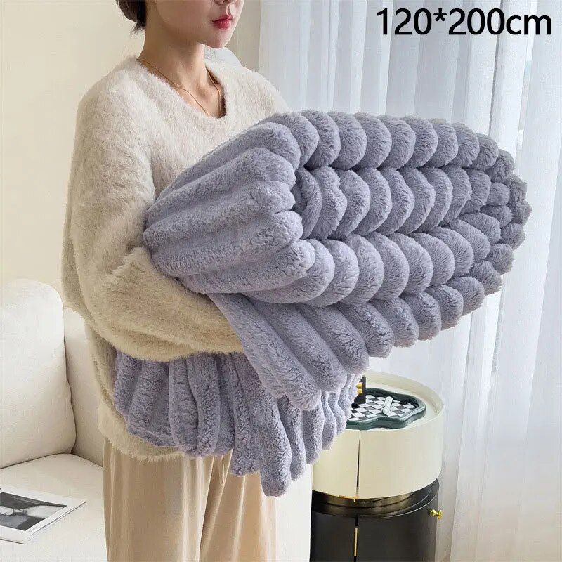 Coral Fleece Sofa Throw Blanket