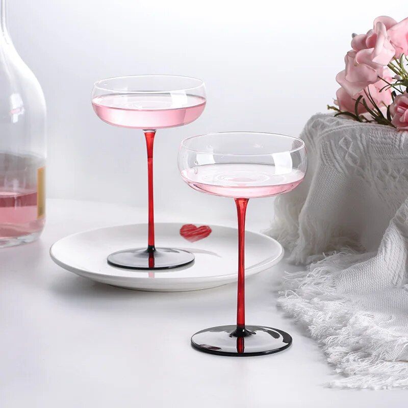 Elegant Crystal Cocktail Glasses - Multipurpose Goblets for Special Occasions