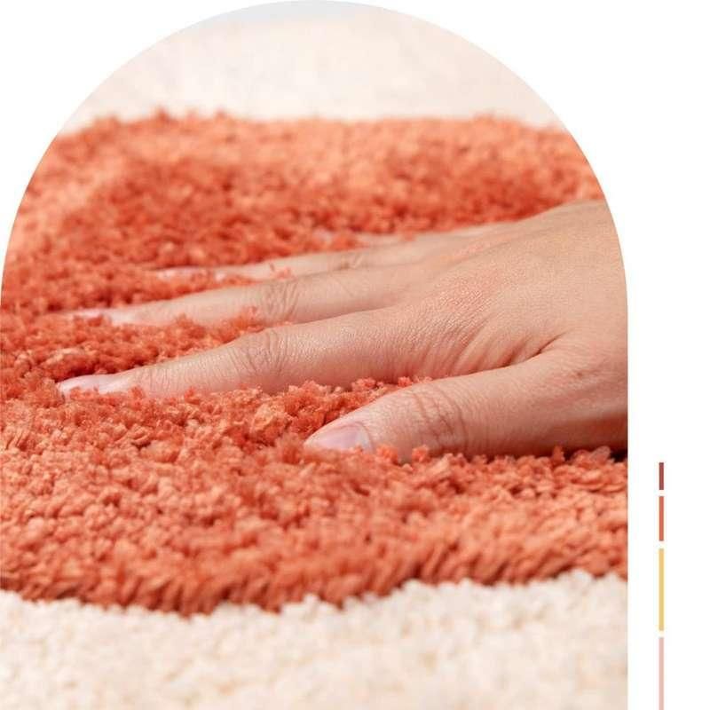 Cloud-Soft Moon Patterned Anti-Skid Bedside Carpet