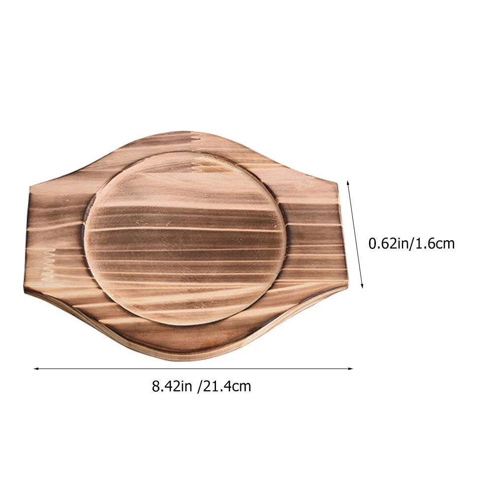 Korean Dolsot Stone Bowl Bamboo Trivet - Heat Resistant Wood Base for Hot Dishes