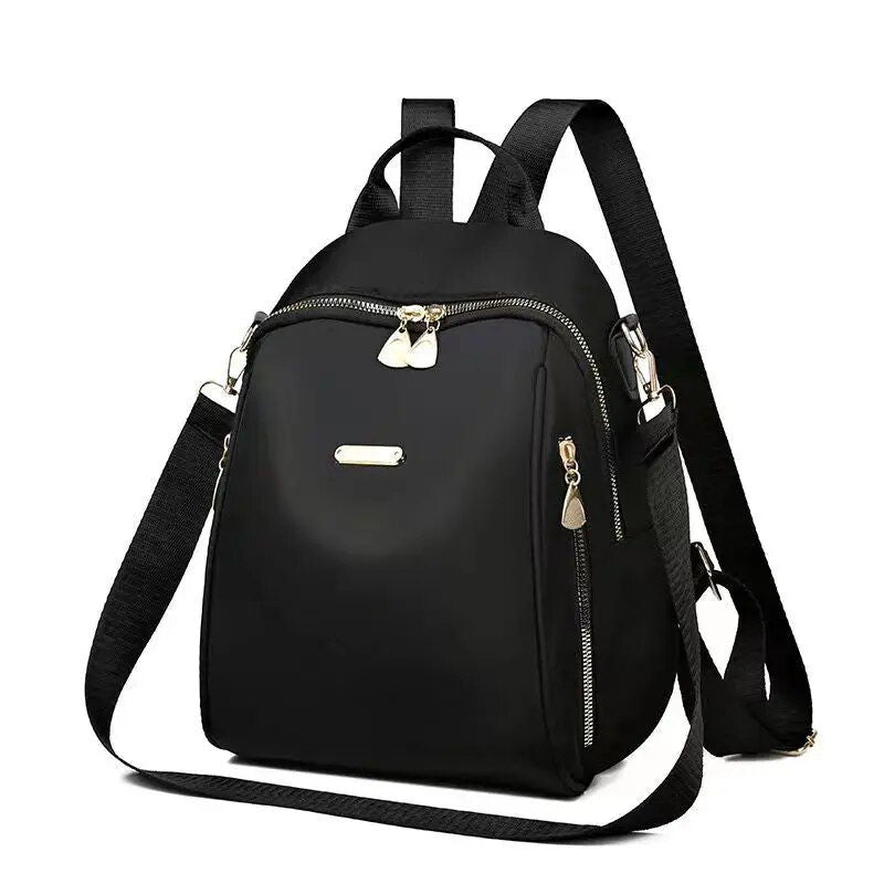 High-Capacity Waterproof Female Backpack - Stylish College and Travel Essential