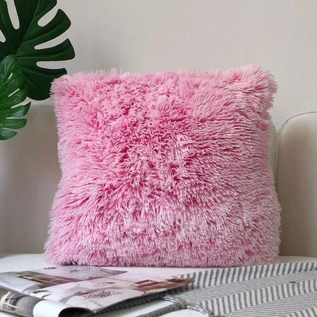 Luxurious Plush Fur Cushion Cover