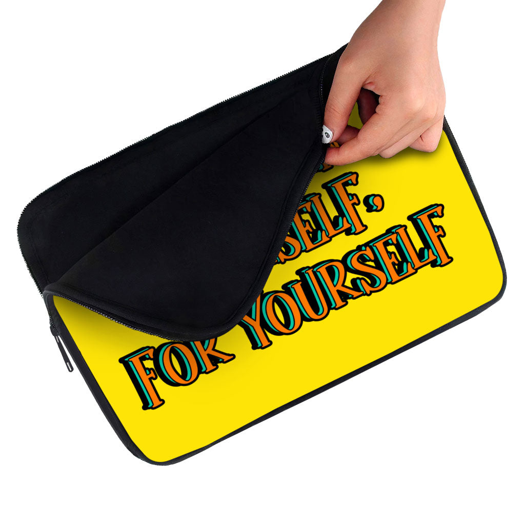 Work on Yourself iPad Sleeve - Cool Tablet Sleeve - Quote Carrying Case