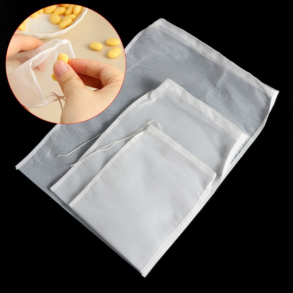 200Mesh Nut Milk Bag Multi size Nylon Fine Mesh