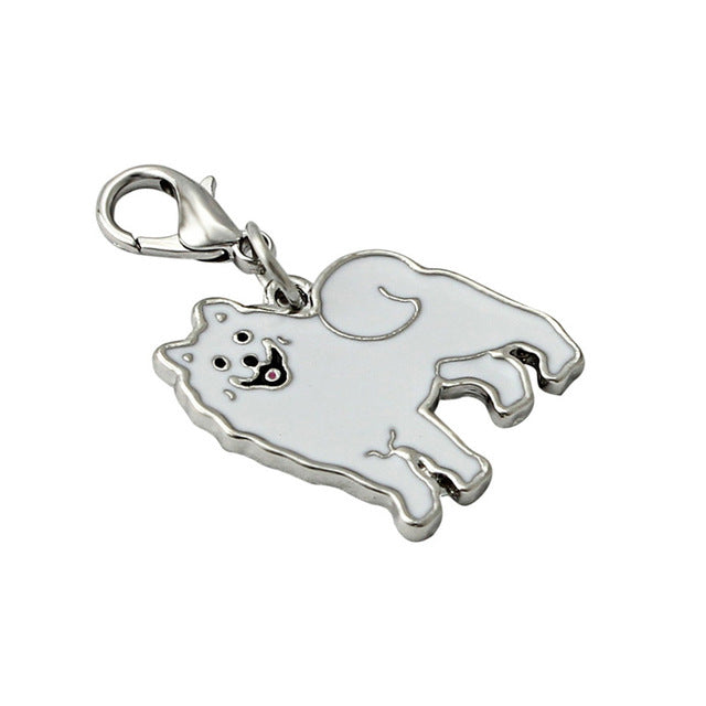 2016 Samoyed Dog Tag Pet doggy Enamel