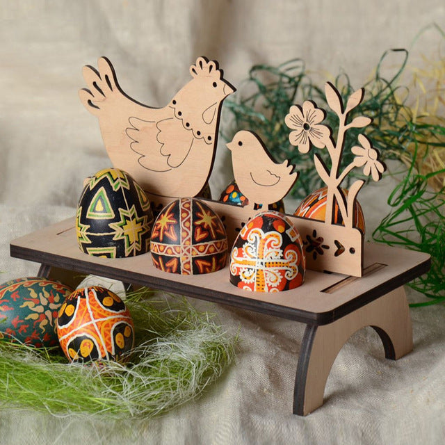 2018 Wooden Creative Easter Egg Shelves for Kids | Black Lily