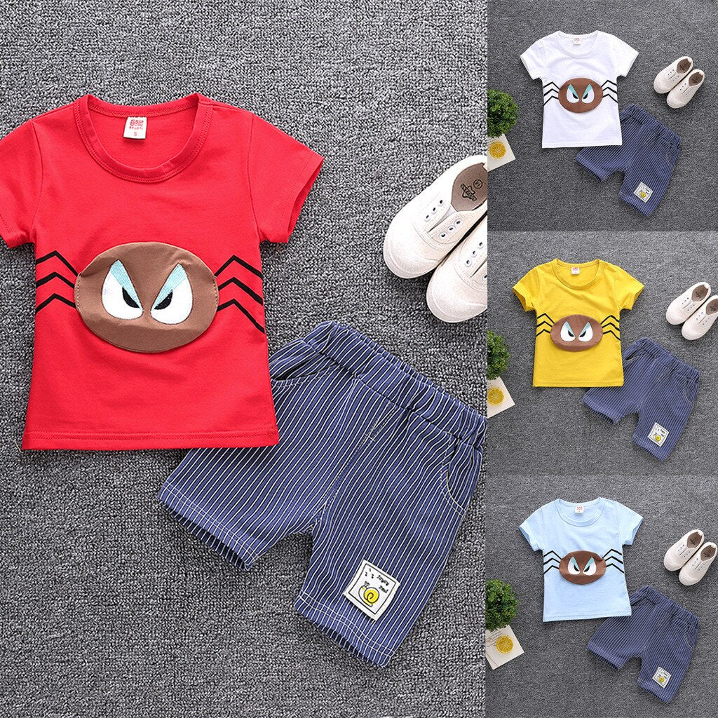 Fashion Summer Toddler Kids Baby Boys 2PCs