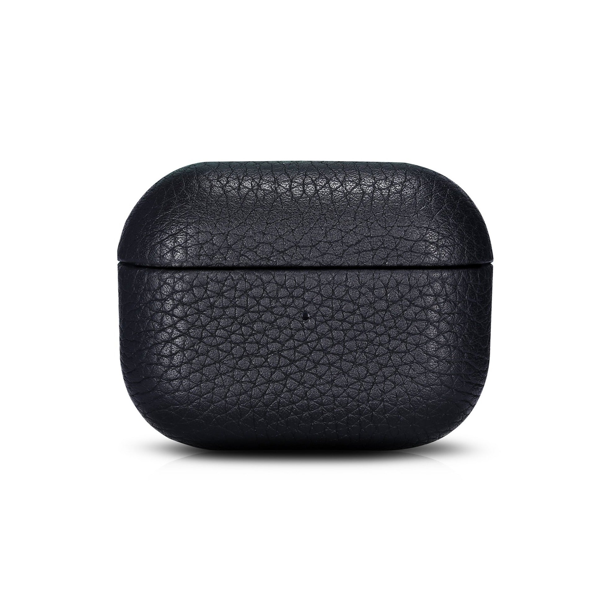 Custom Apple AirPods Pro Pebble Leather Case Debossed | Black White