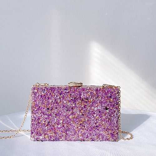 Jeweled Handbag 2022 New Stone Pattern Acrylic Evening Bag Crossbody