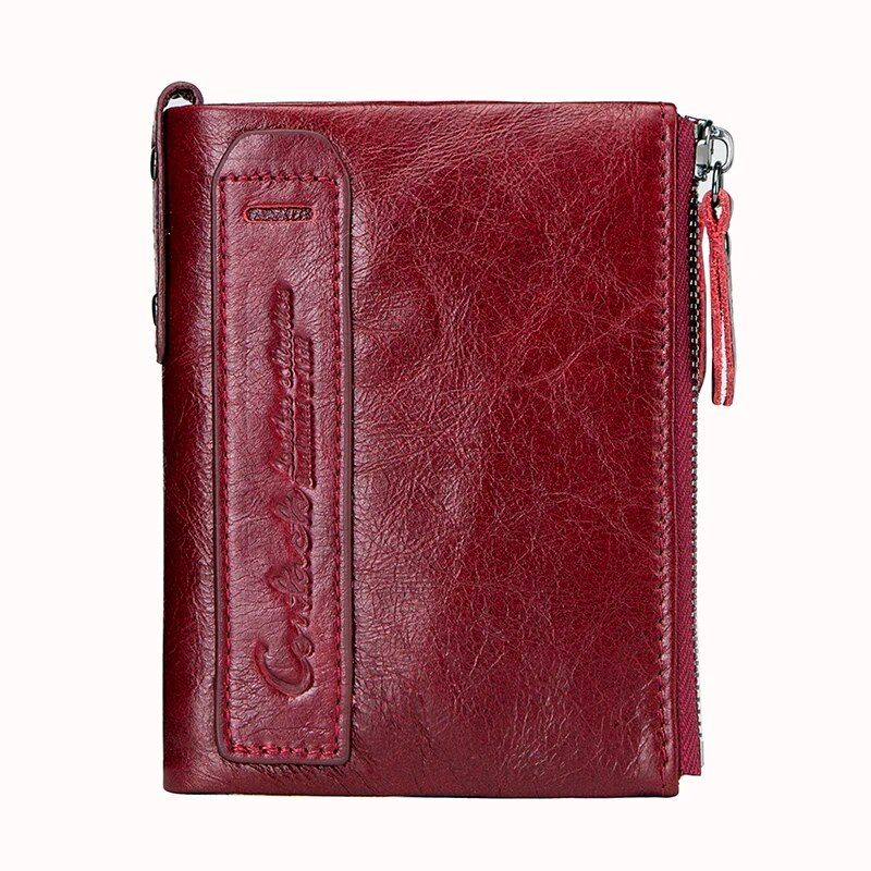 Chic Cow Leather Bifold Wallet for Women with Coin Purse & Card Holder