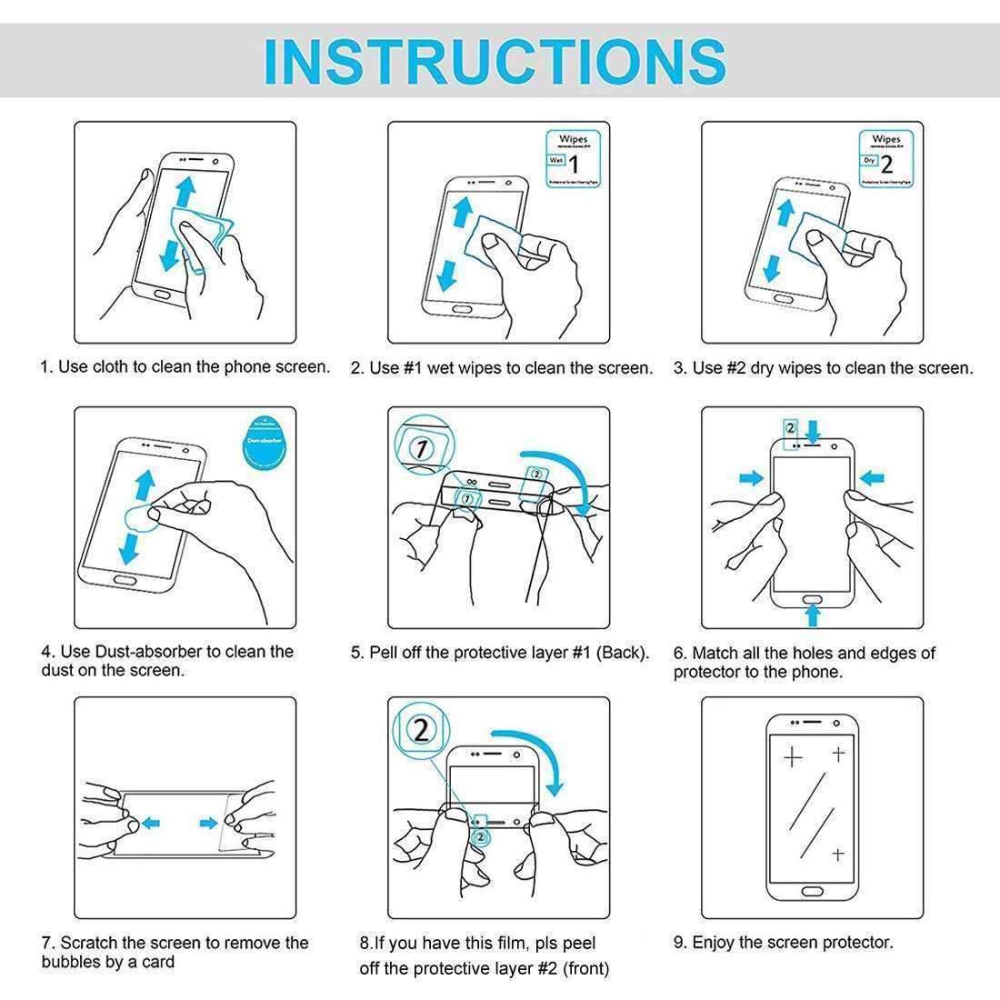 AMZER 0.26mm 9H Straight Edge Tempered Glass Screen Protector for