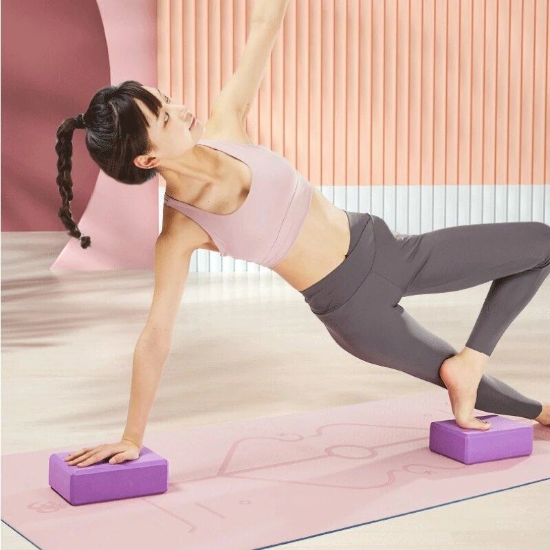 Gym Blocks Foam Brick Set for Yoga, Fitness, and Body Shaping