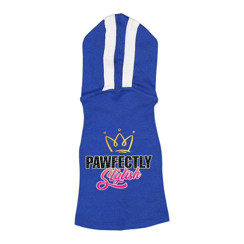 Pawfectly Stylish Dog Shirt with Hoodie - Crown Dog Hoodie - Printed Dog Clothing