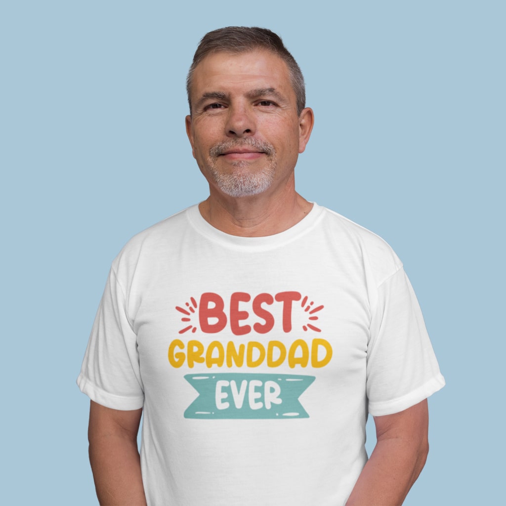 Best Granddad Men's Jersey T-Shirt Made in USA