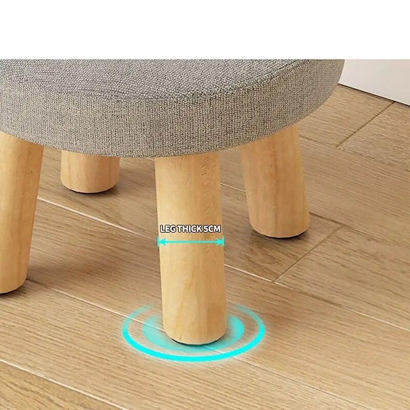 Eco-Friendly Wooden Ottoman Stool