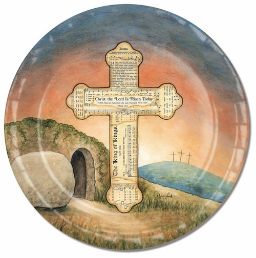 Easter Risen with Scripture Paper Plate