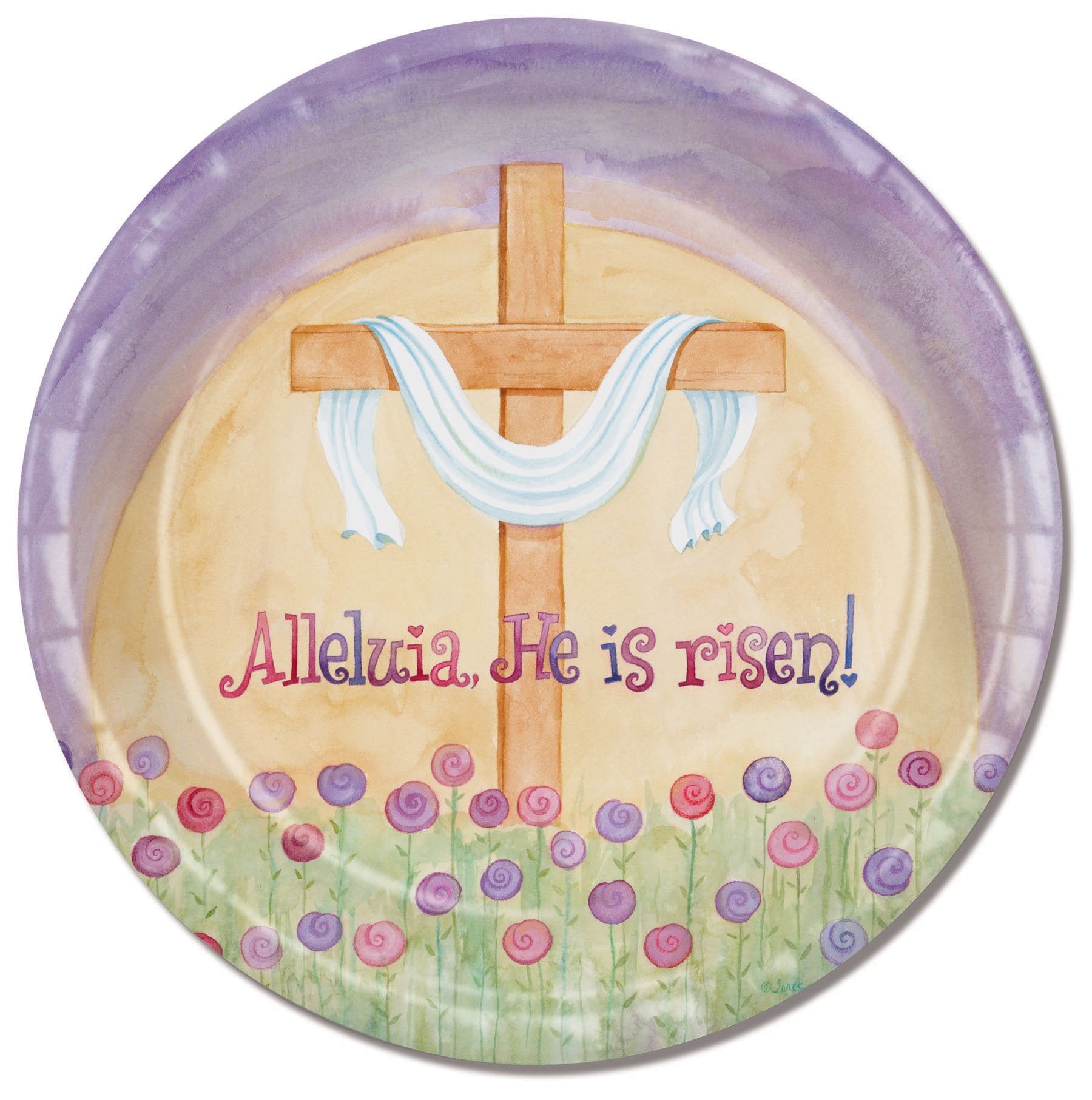 Easter Alleluia with Scripture Paper Plate | Ivory Vanilla