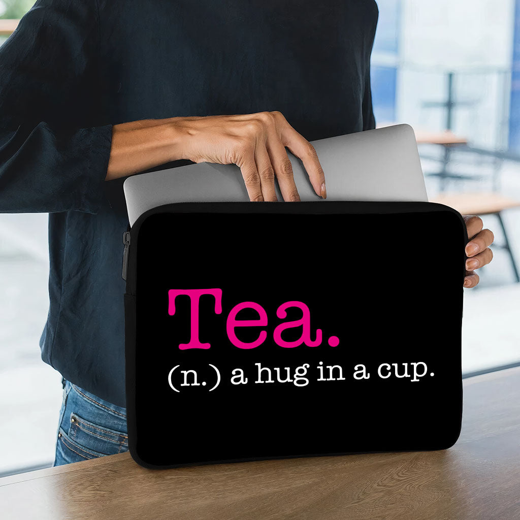 Tea Lover Dell 16" Two-Sided Sleeve - Funny Design Laptop Sleeve - Best Print Laptop Sleeve with Zipper