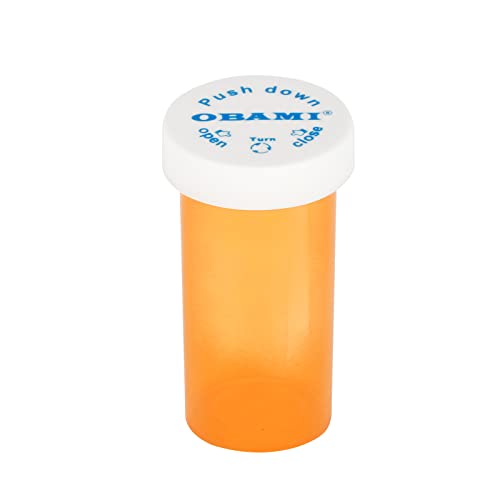 Plastic Medicine Pill Bottles with Child Resistant Caps - Push Down and Turn - Prescription Vial, Medicine Container, Pill Cases Dispenser Organizers (12pcs, 30 Dram)