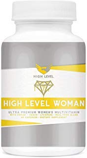 High Level Woman Premium Multivitamin - Vitamins, Minerals, Antioxidant Blend for Female and Immune Support - Maximum Bioavailability for Health, Stress Response, Mental Clarity - 60 Capsules