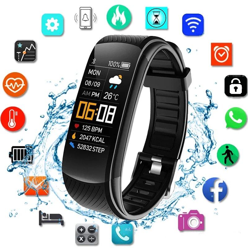 2023 Waterproof Fitness Smart Watch with Heart Rate & Weather Display