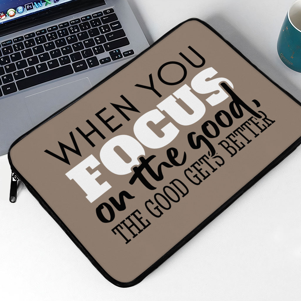 Focus on the Good MacBook Pro 14" Sleeve - Cute Laptop Sleeve - Trendy MacBook Sleeve