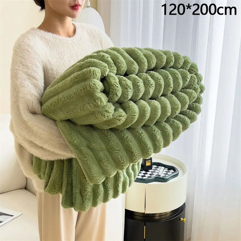 Coral Fleece Sofa Throw Blanket