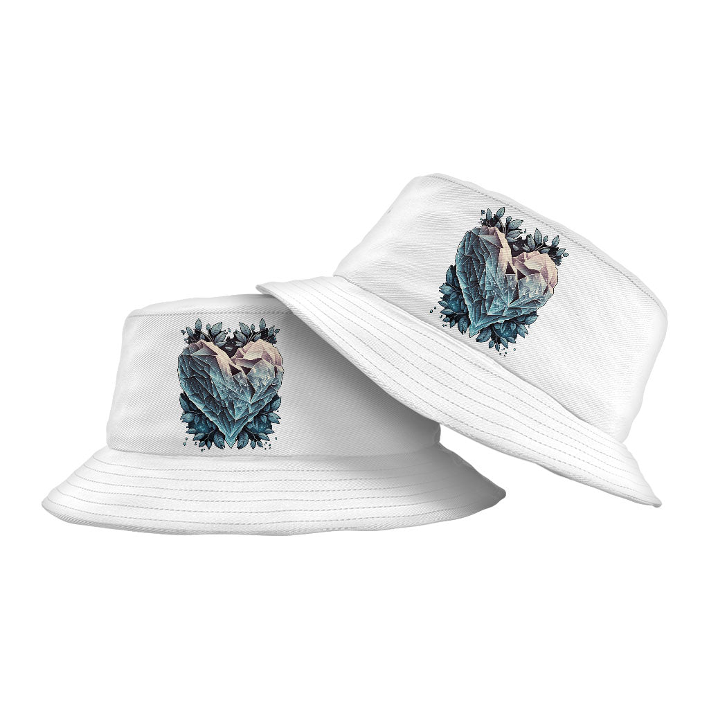 Beautiful Art Bucket Hat - Heart Hat - Snow Bucket Hat