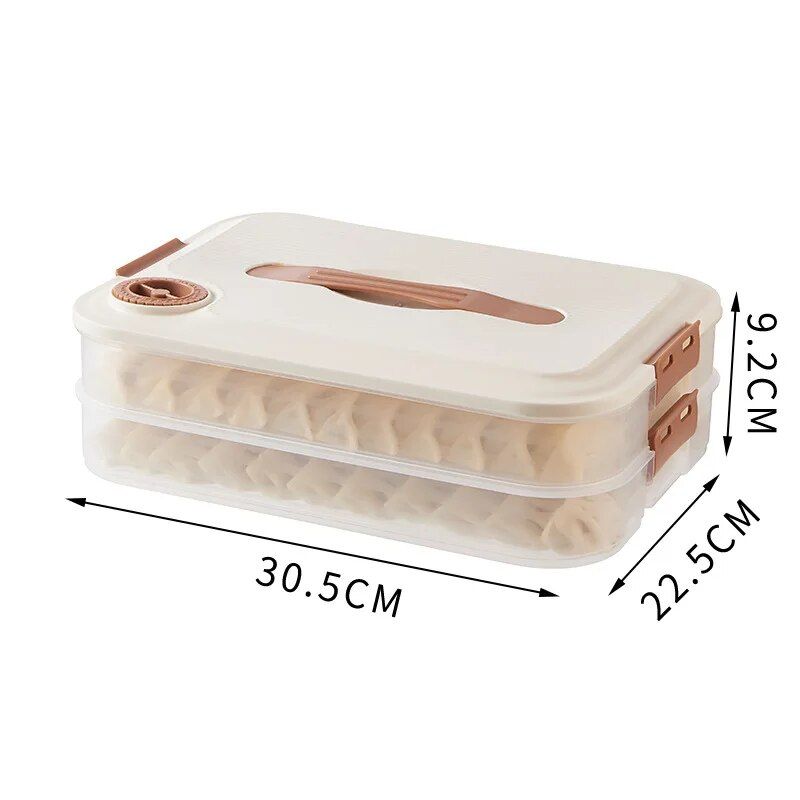 Multi-Layer Transparent Dumpling & Food Storage Container