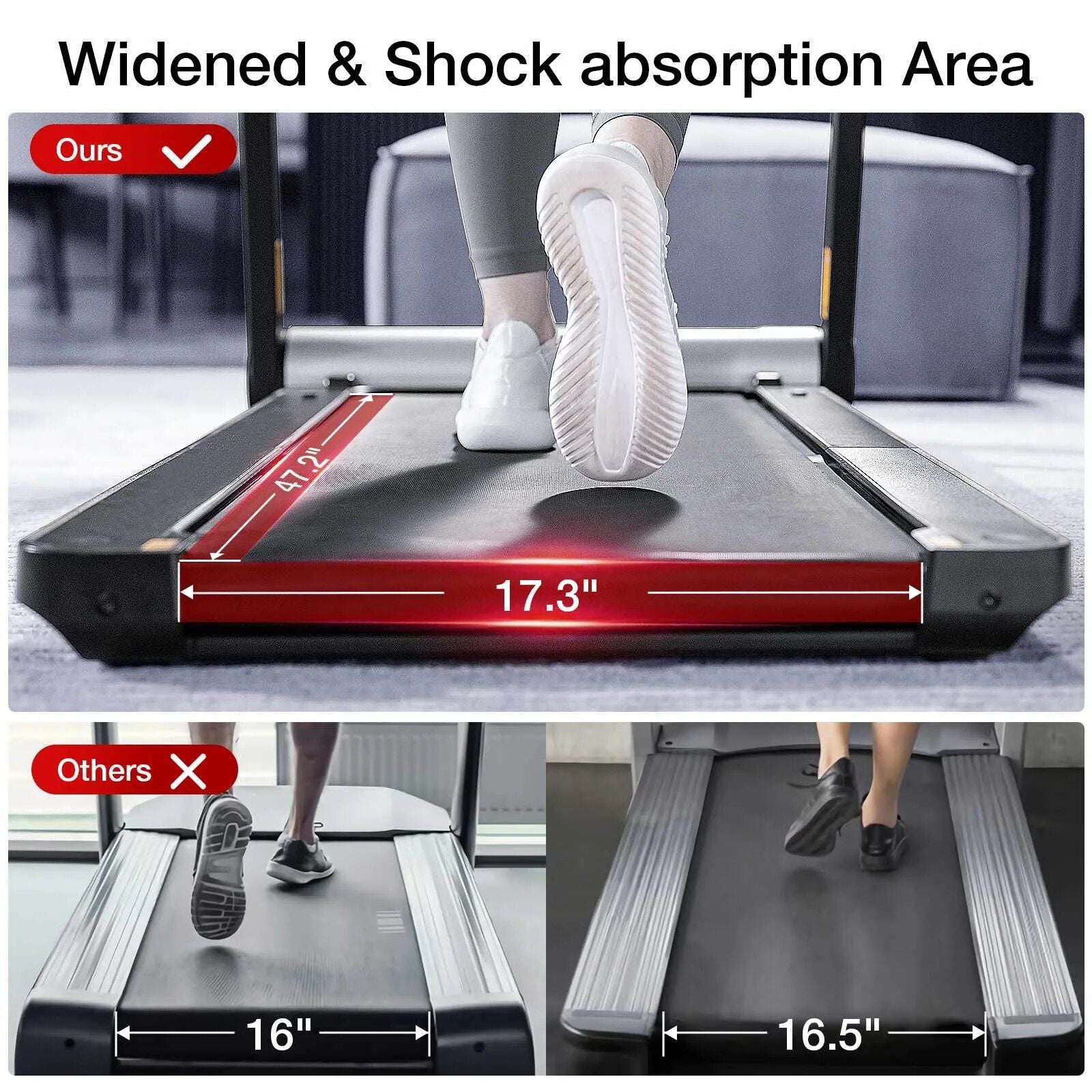 2-in-1 Folding Treadmill with LCD Display