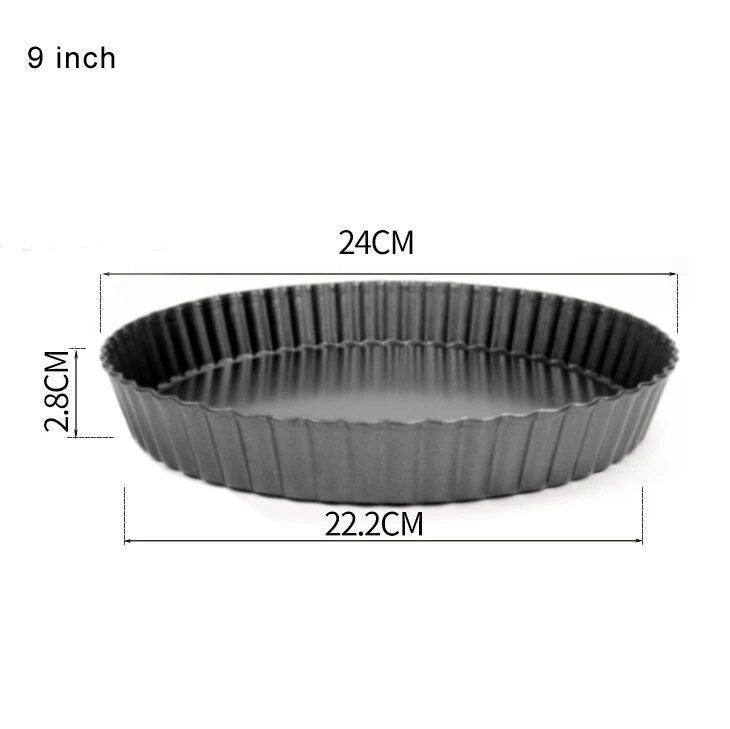 Versatile Non-Stick Carbon Steel Pie Pan with Removable Bottom