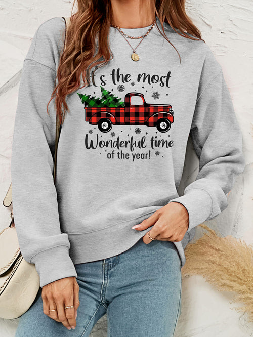 It's The Most Wonderful Time Graphic Crewneck Sweatshirt