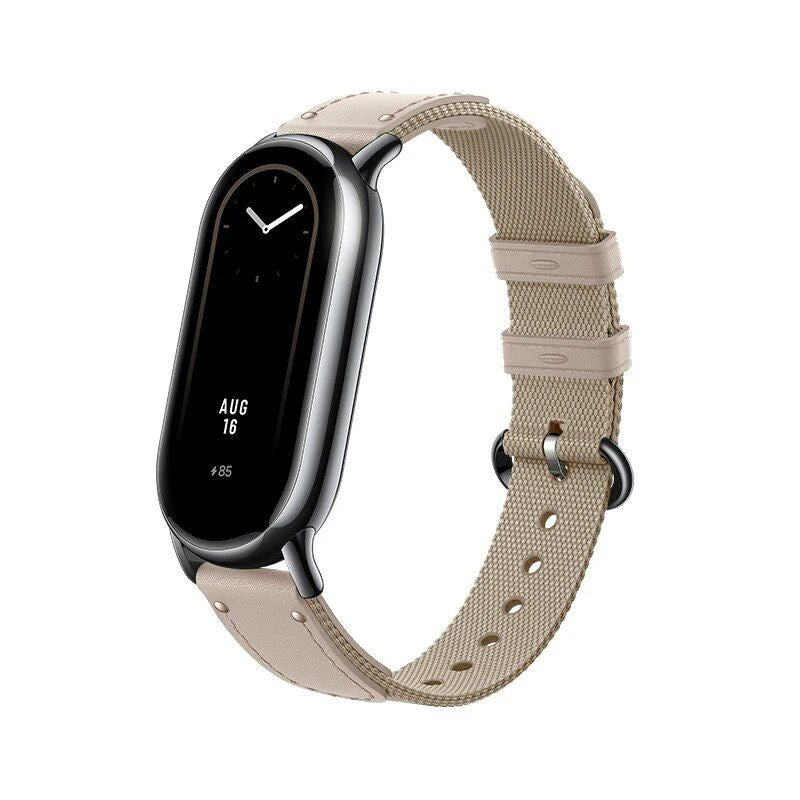 Luxury Leather & Canvas Strap for Fitness Tracker - Durable, Stylish & Comfortable