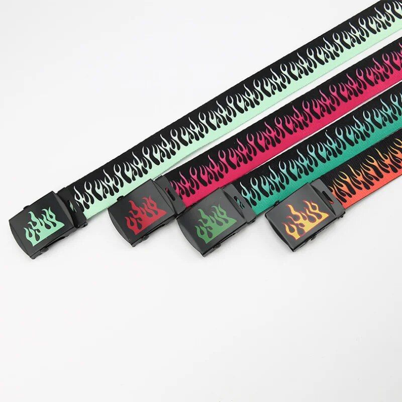 Colorful Hip-Hop Style Webbing Belt